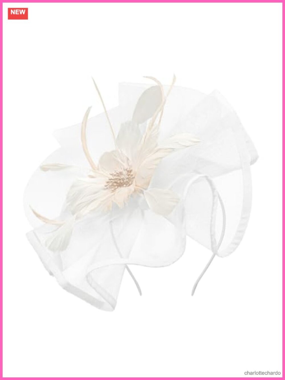 Womens Mesh Flower Feather Fascinator Derby Tea Party Headband